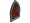 Glass Window - Royal Black & Red