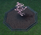 A Cherry Blossom Sapling planted in a player owned castle.